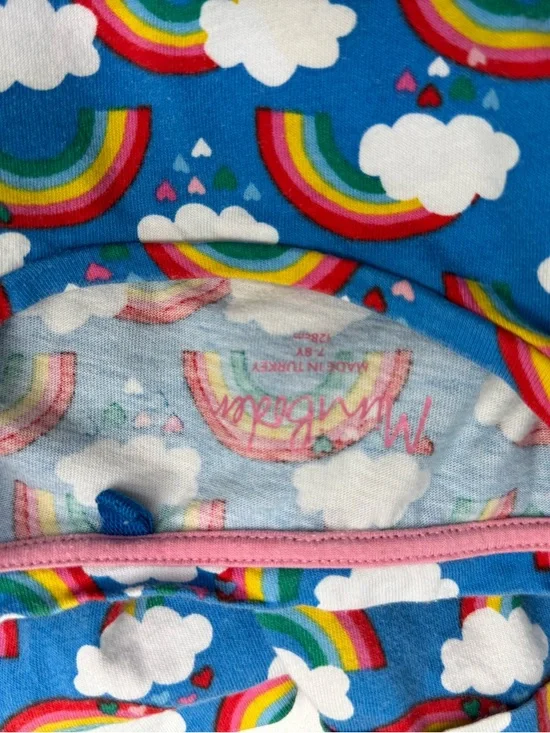Mini Boden Blue Rainbow Cloud Long-Sleeve Dress - Picture 3 of 3